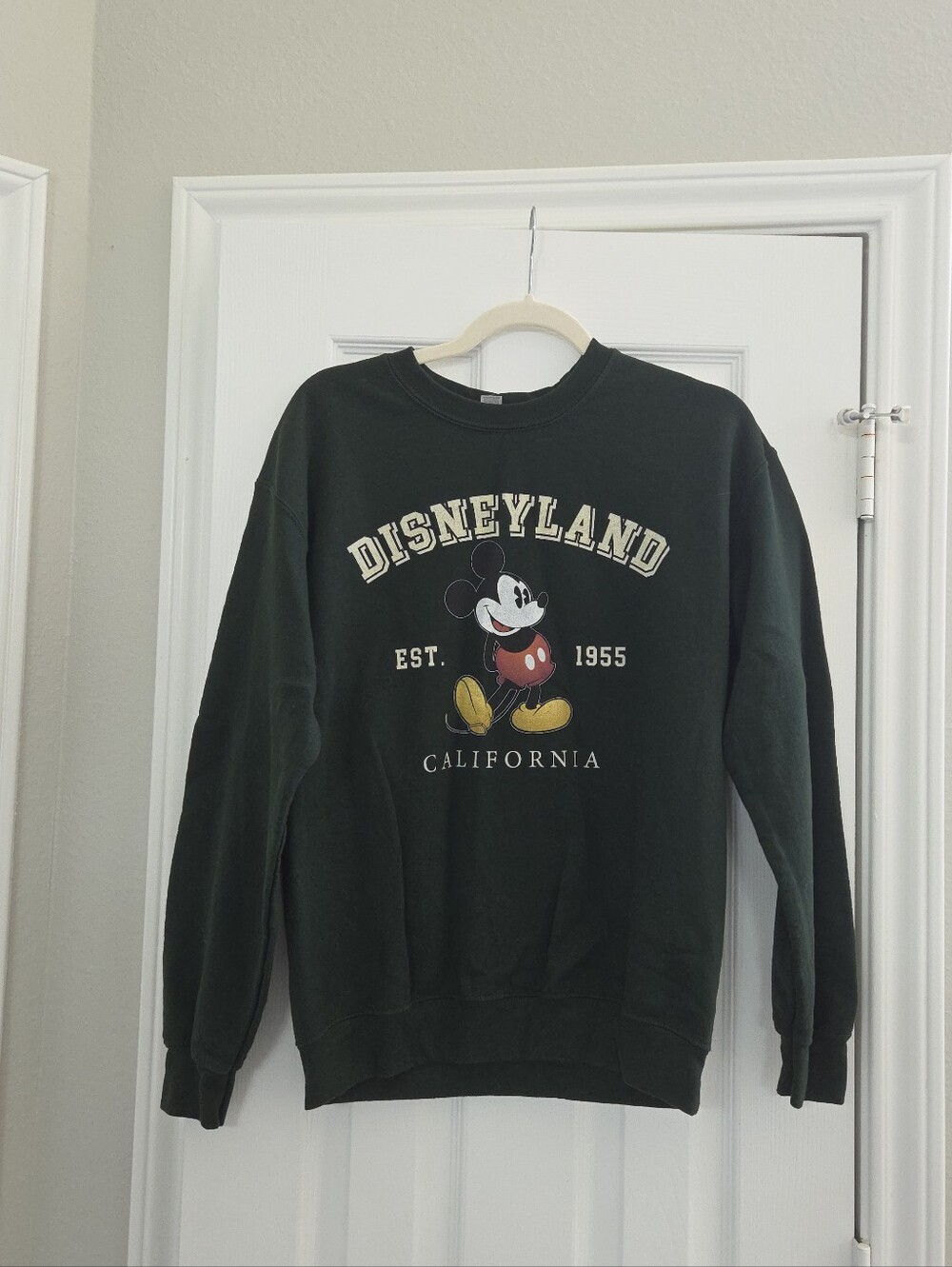 Dark Green Mickey Mouse Crewneck Sweatshirt